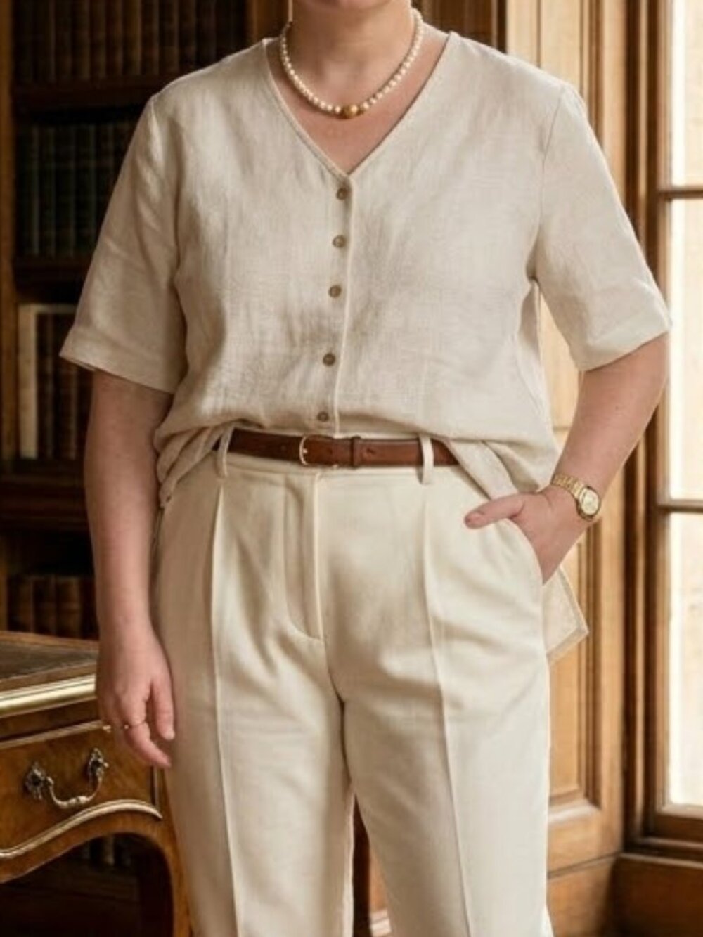 Worthington White Witchy Button Down Blouse Plus 20W 90s Practical Magic Stevie